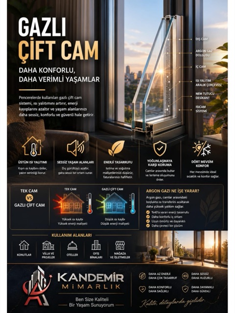 Kandemir Mimarlık proje tanıtım afişi