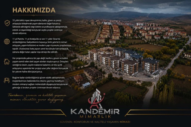 Kandemir Mimarlık proje tanıtım afişi